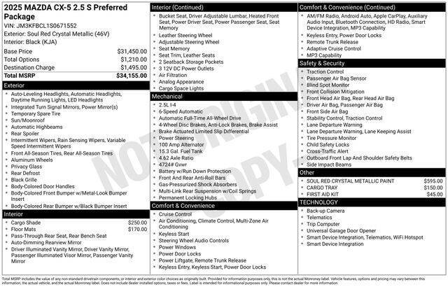 2025 Mazda CX-5 2.5 S Preferred