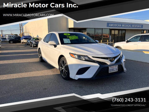 2018 Toyota Camry for sale at Miracle Motor Cars Inc. in Victorville CA