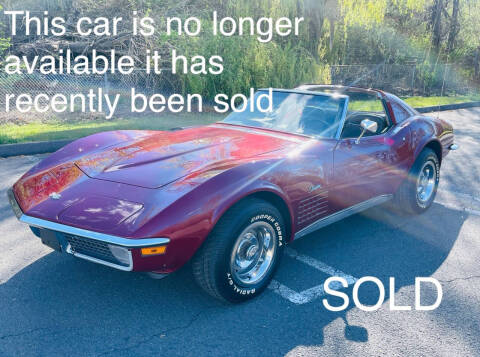 1971 Chevrolet Corvette for sale at Gillespie Car Care (soon to be) Affordable Cars in Hardwick MA