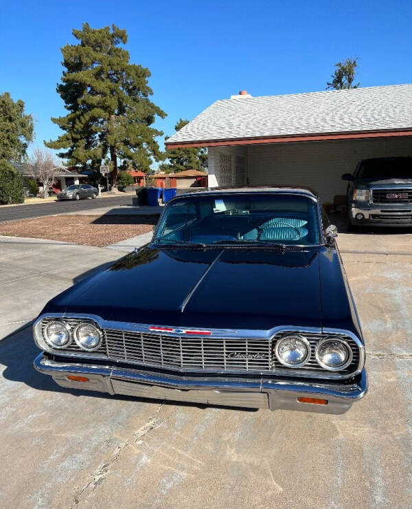 64 impala ss blue lowrider