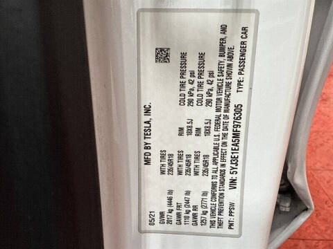 2021 Tesla Model 3 Standard Range Plus