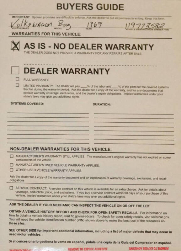 1969 Volkswagen Beetle