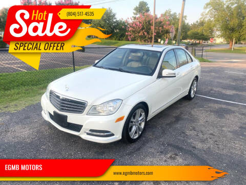 2012 Mercedes-Benz C-Class for sale at EGMB MOTORS in Midlothian VA