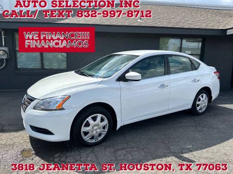 2015 Nissan Sentra for sale at Auto Selection Inc. in Houston TX