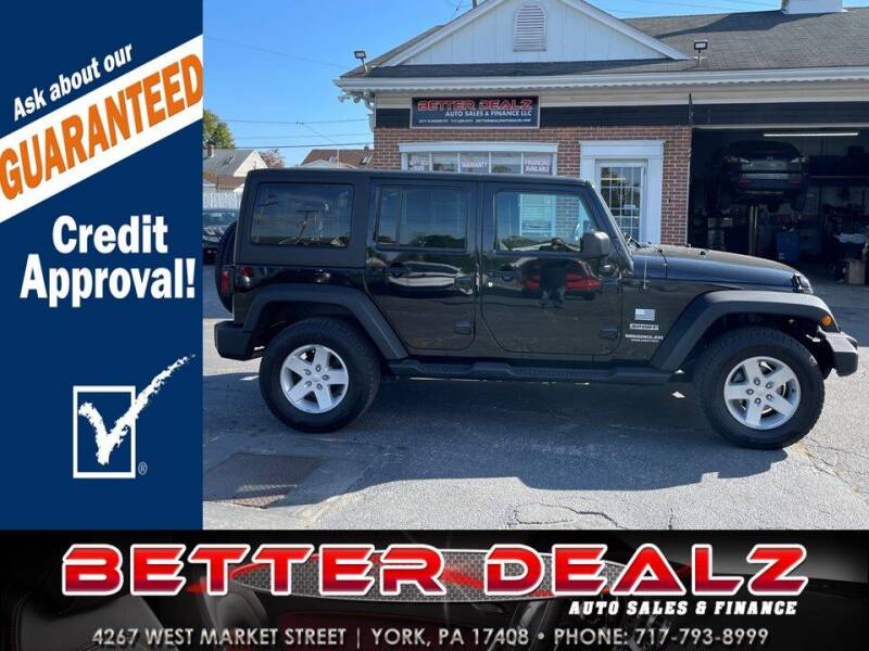 2016 Jeep Wrangler Unlimited for sale at Better Dealz Auto Sales & Finance in York PA