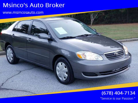 2008 Toyota Corolla for sale at Msinco's Auto Broker in Snellville GA