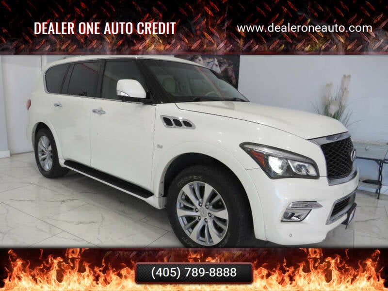 2015 Infiniti QX80 for sale at Dealer One Auto Credit in Oklahoma City OK