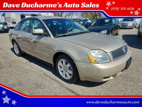 2005 Mercury Montego for sale at Dave Ducharme's Auto Sales in Lowell MA