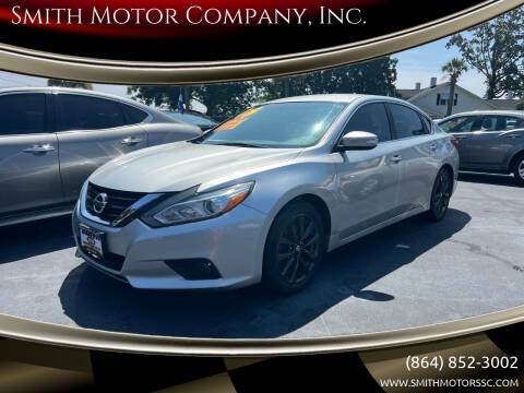 2018 Nissan Altima for sale at Smith Motor Company, Inc. in Mc Cormick SC