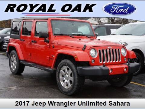 2017 Jeep Wrangler Unlimited for sale at Bankruptcy Auto Loans Now in Royal Oak MI