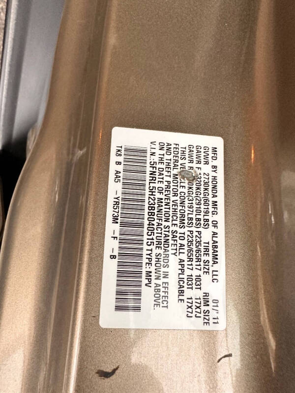 2011 Honda Odyssey LX