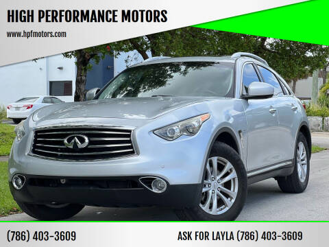 2016 Infiniti QX70 for sale at HIGH PERFORMANCE MOTORS in Hollywood FL