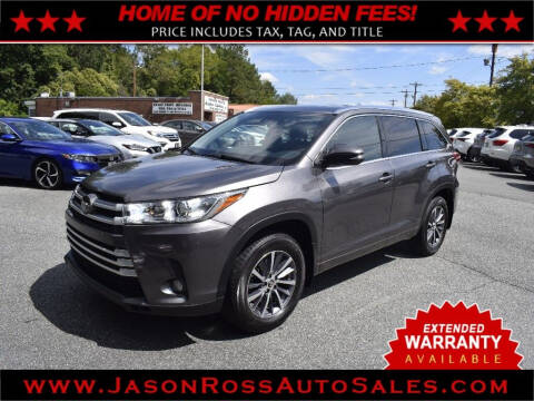 2018 Toyota Highlander for sale at Jason Ross Auto Sales in Burlington NC