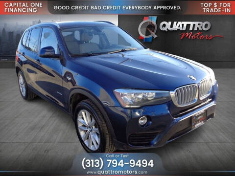 2017 BMW X3 for sale at Quattro Motors in Redford MI