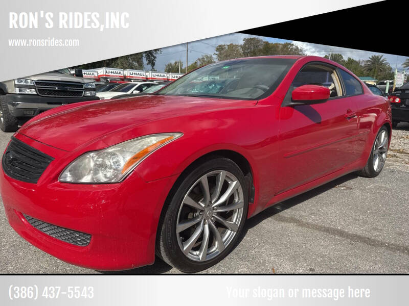 2008 Infiniti G37 for sale at RON'S RIDES,INC in Bunnell FL