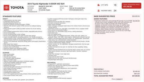 2010 Toyota Highlander Limited