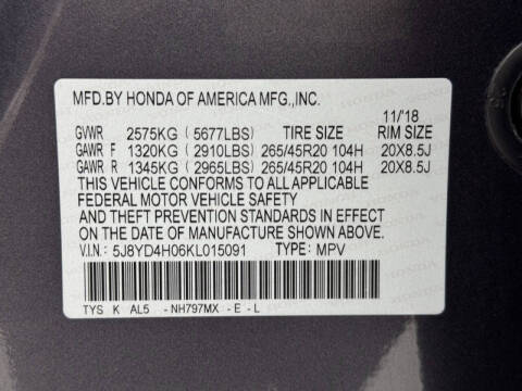 2019 Acura MDX SH-AWD w/Tech w/A-SPEC