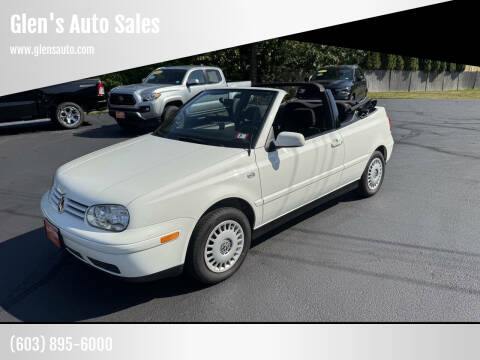 2001 Volkswagen Cabrio for sale at Glen's Auto Sales in Fremont NH