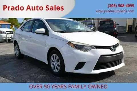 2014 Toyota Corolla for sale at Prado Auto Sales in Miami FL