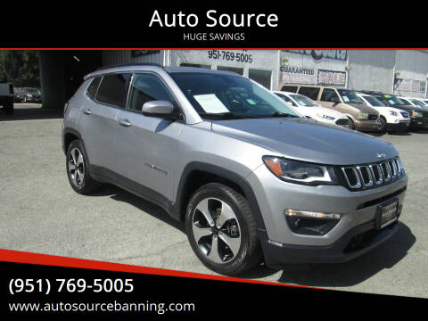 2017 Jeep Compass for sale at Auto Source in Banning CA