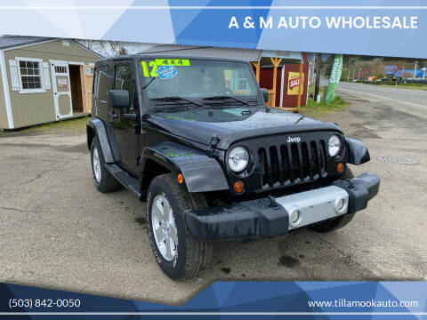 2012 Jeep Wrangler for sale at A & M Auto Wholesale in Tillamook OR