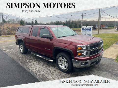 2014 Chevrolet Silverado 1500 for sale at SIMPSON MOTORS in Youngstown OH