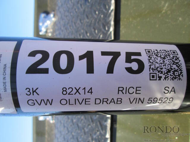 2026 Rice Trailers Single Axle Utility SST8214