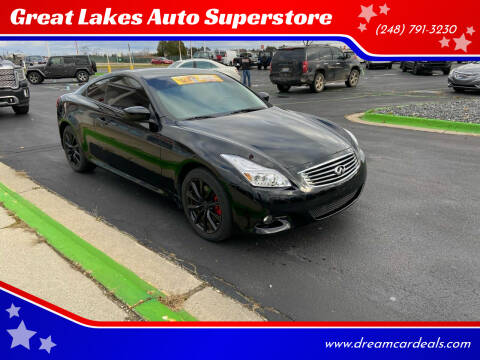 2012 Infiniti G37 Coupe for sale at Great Lakes Auto Superstore in Waterford Township MI