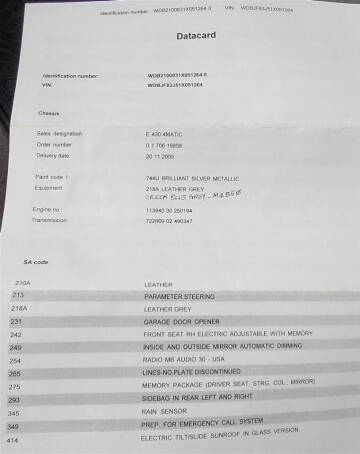 2001 Mercedes-Benz E-Class E 430 4MATIC