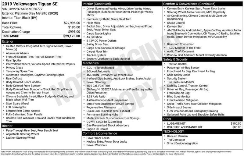 2019 Volkswagen Tiguan