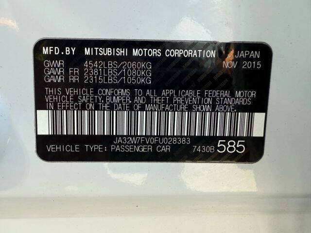 2015 Mitsubishi Lancer Evolution Final Edition