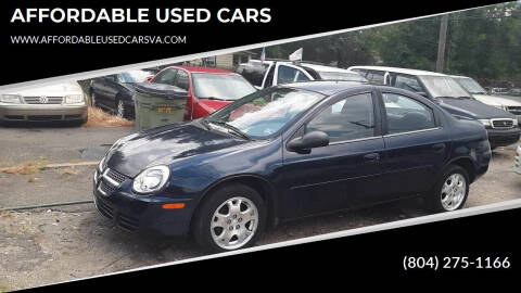 2005 Dodge Neon for sale at AFFORDABLE USED CARS in North Chesterfield VA