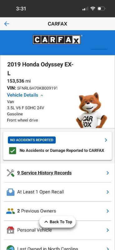 2019 Honda Odyssey EX-L