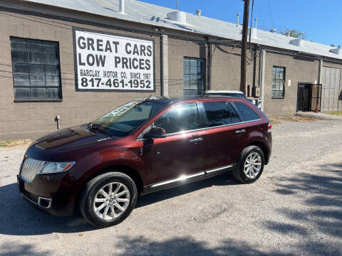 2012 Lincoln MKX for sale at BARCLAY MOTOR COMPANY in Arlington TX