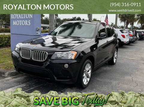 2013 BMW X3 for sale at ROYALTON MOTORS in Plantation FL