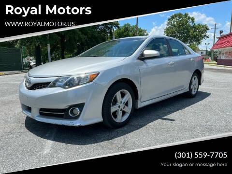 2013 Toyota Camry for sale at Royal Motors in Hyattsville MD