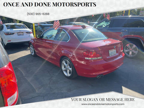 2011 BMW 1 Series for sale at Once and Done Motorsports in Chico CA