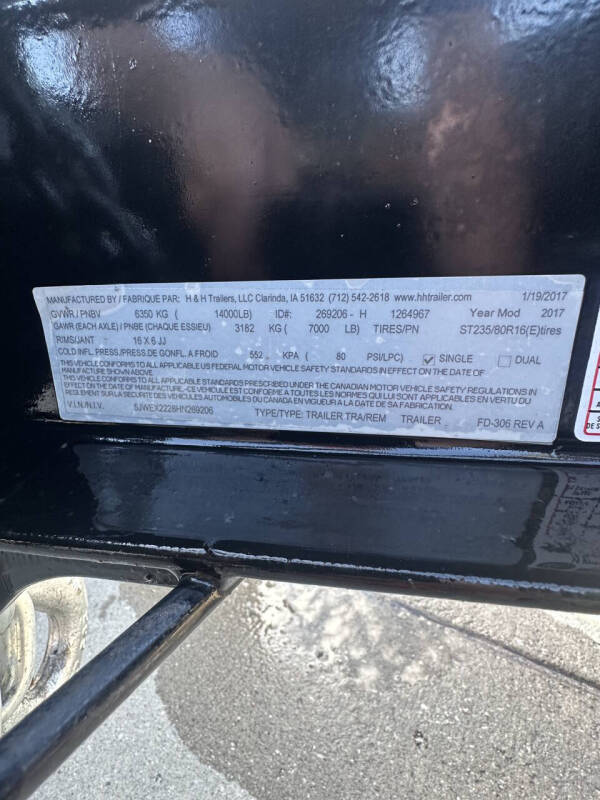 2017 H&H Trailers EX-22