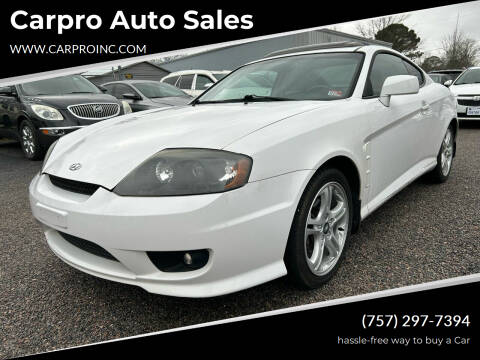 2006 Hyundai Tiburon for sale at Carpro Auto Sales in Chesapeake VA