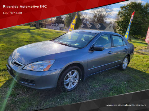 2007 Honda Accord for sale at Riverside Automotive INC in Aberdeen MD