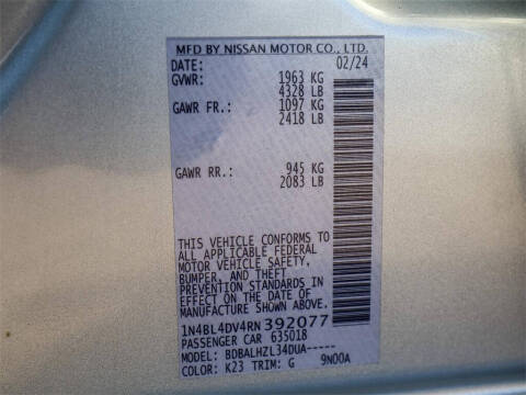 2024 Nissan Altima 2.5 SV