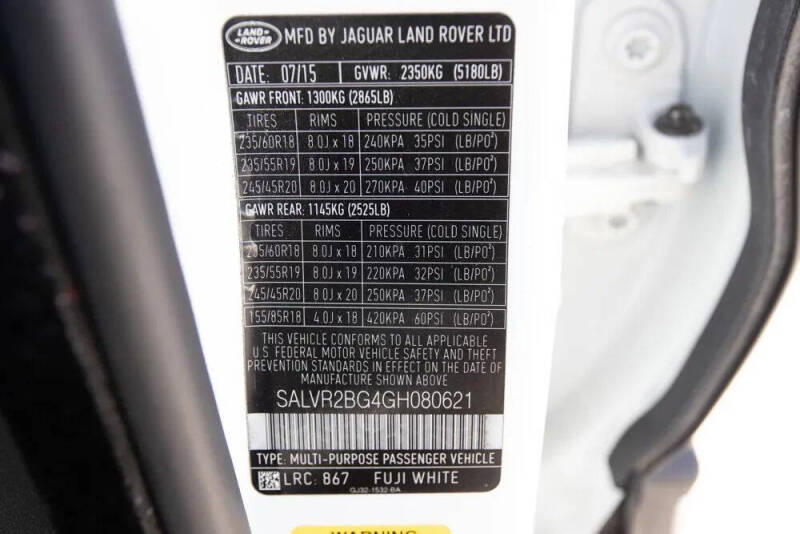 2016 Land Rover Range Rover Evoque HSE