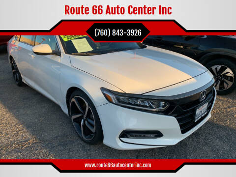 2019 Honda Accord for sale at Route 66 Auto Center Inc in Victorville CA