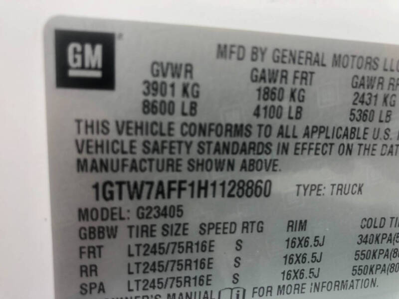 2017 GMC Savana 2500