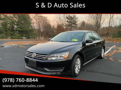 2012 Volkswagen Passat for sale at S & D Auto Sales in Maynard MA