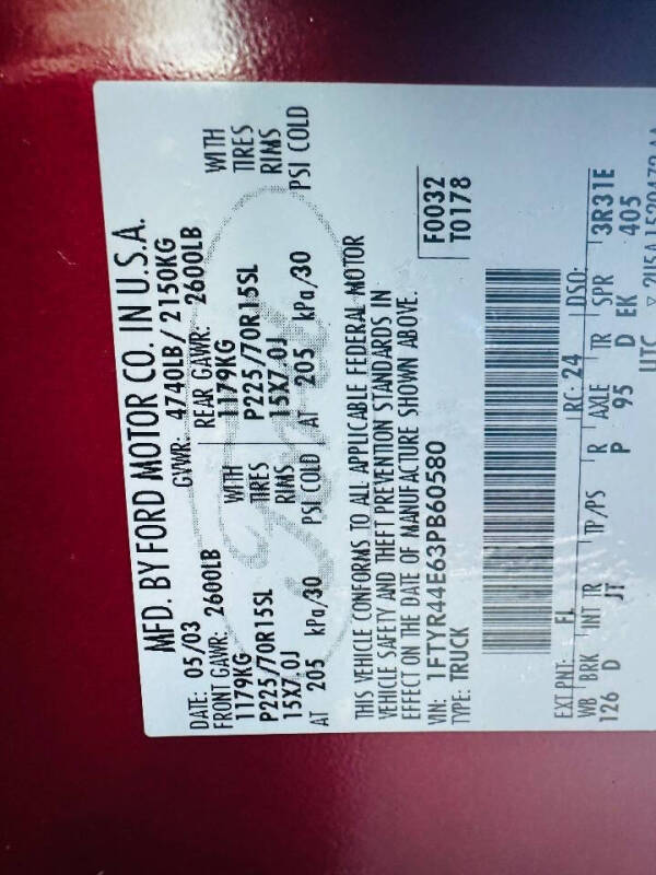 2003 Ford Ranger XLT Appearance