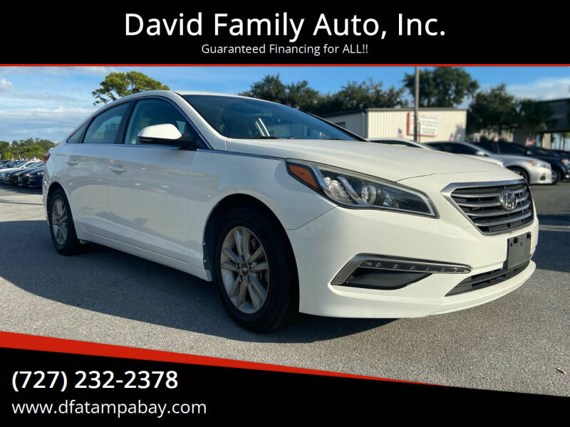 2015 Hyundai Sonata for sale at David Family Auto, Inc. in New Port Richey FL