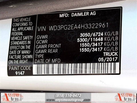 2017 Mercedes-Benz Metris Cargo