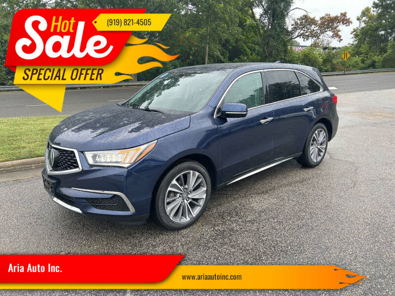 2018 Acura MDX for sale at Aria Auto Inc. in Raleigh NC
