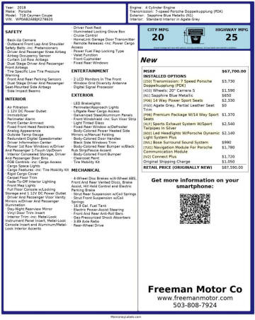 2018 Porsche 718 Cayman S